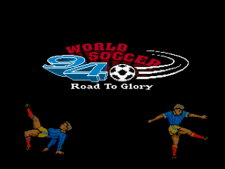 World Soccer 94 Road to Glory title screen for Super Nintendo